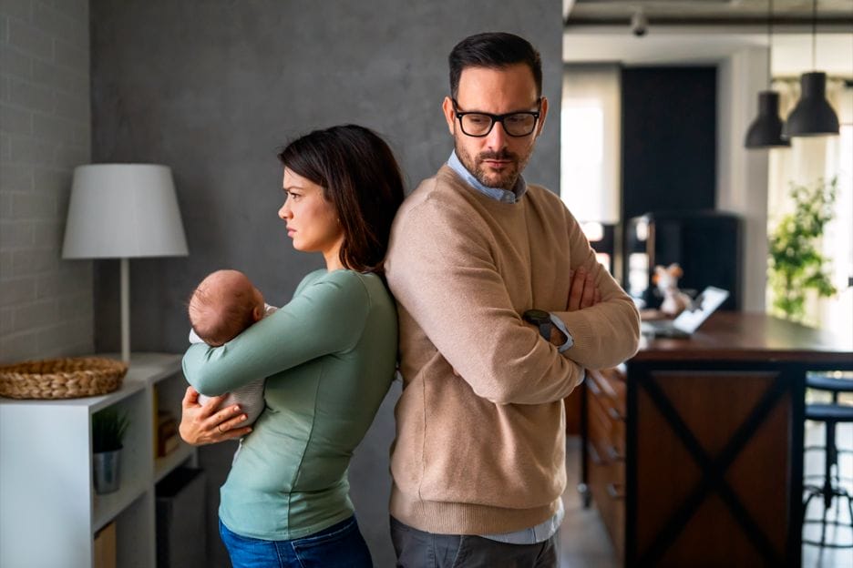 Couple going through divorce
